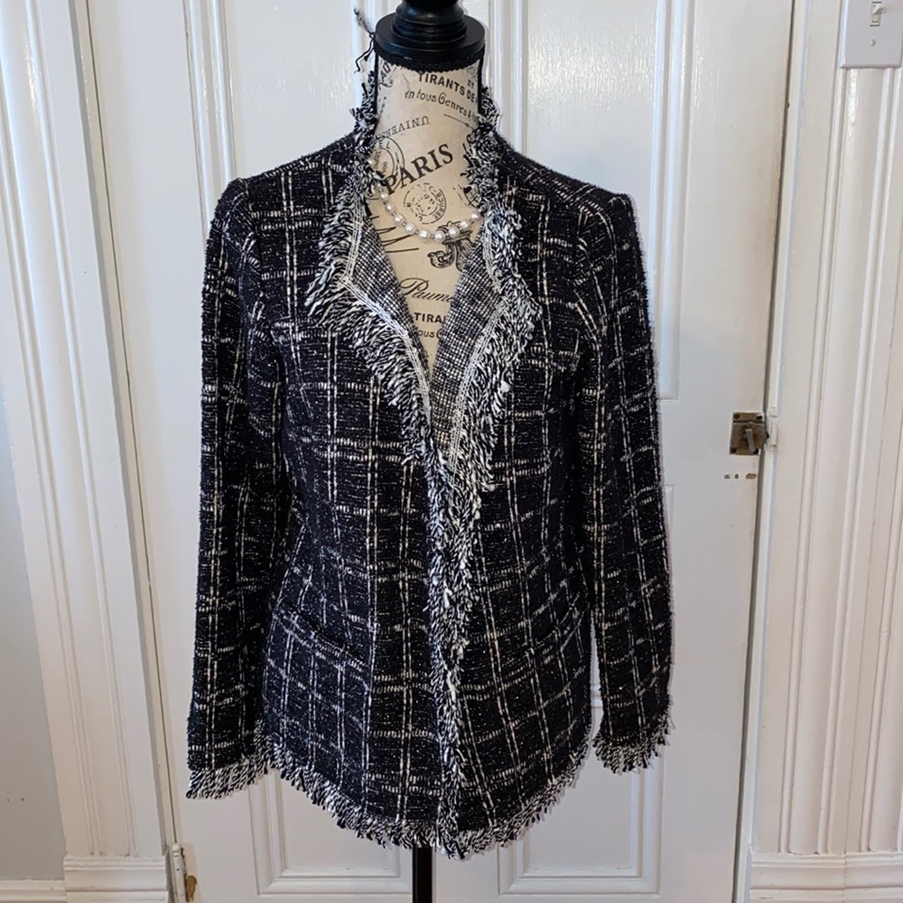 Joan Rivers 30th Anniversary Boucle Jacket with Fringe Edge